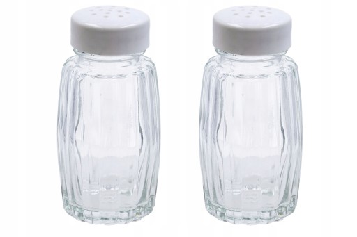 Nádoba na soľ a korenie, sklenené korenie, 2 kusy, soľnička a korenička