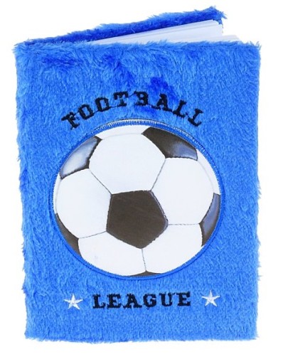 NOTEBOOK PLYŠOVÝ FUTBALOVÝ DENNÍK A5 8051