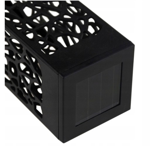 ZÁHRADNÁ SOLÁRNA LAMPA ČIERNA STÓĽOVÁ LED LAMPA 18x6x6 cm