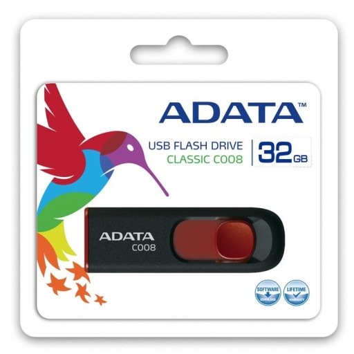 DashDrive Classic C008 32GB USB2.0 kľúč, čierno-červený