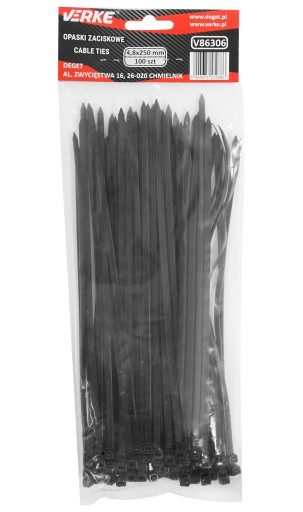 KÁBLOVÉ VIAZAČKY KÁBLOVÉ VIAZAČKY 4,8x250mm KÁBLOVÉ VIAZAČKY SÚPRAVA KABELNÝCH VIAH