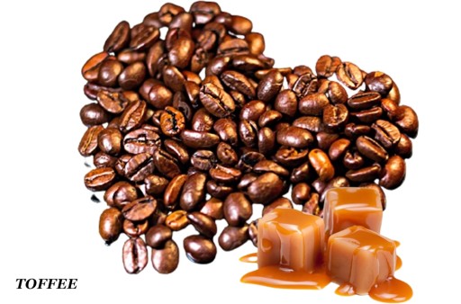 TOFFEE - zrnková káva s príchuťou TOFFI (100g).