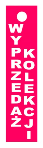 INFORMAČNÁ TABUĽA 16X69 CM VÝPREDAJ KOLEKCIE