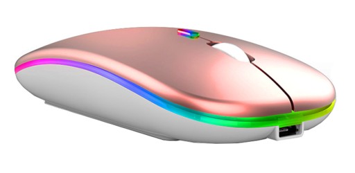 BEZDRÔTOVÁ KANCELÁRSKA MYŠ PRE LAPTOP PC, RGB PODSVIETENIE 2,4 GHz BT AK211C