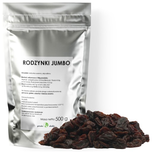 JUMBO RAISINS lahodné sladké 500g