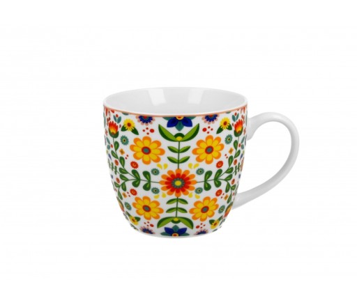 Porcelánový hrnček na čaj Merida v košíku