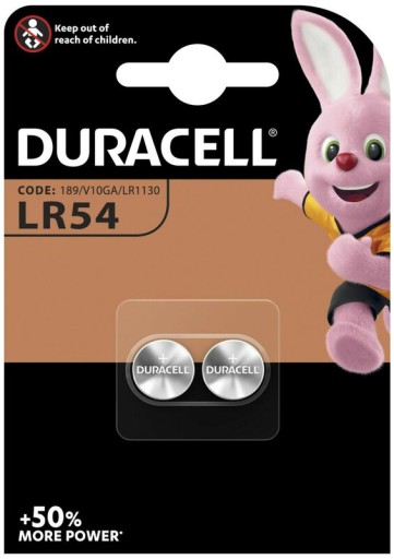 2x DURACELL ALKALICKÉ BATÉRIE LR54 LR1130 1,5V