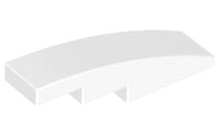 LEGO ELEMENT- Slope Curved 4 x 1 Biela / biela 61678 2 ks NOVINKA