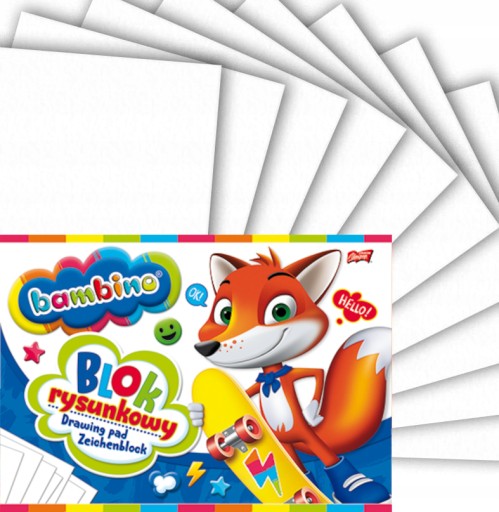 BIELY BLOK A4 20 LIST 80g/m2 NA MAĽOVANIE PASTELY
