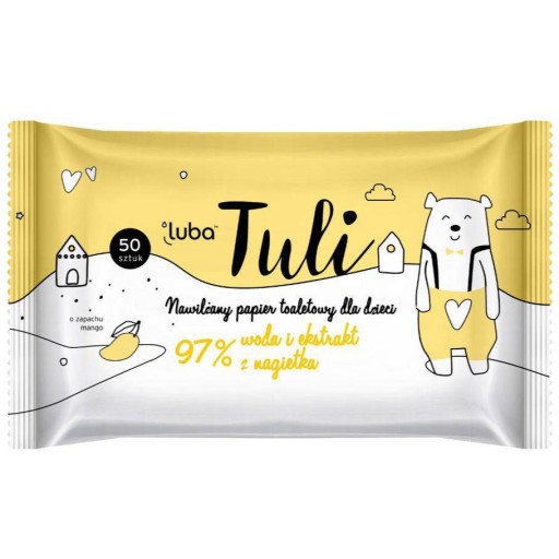 Mango vlhčený toaletný papier pre deti 50 kusov Luba Tuli
