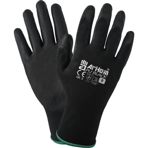 Pracovné RUKAVICE Coated Black veľkosť 10 balenie 10 párov