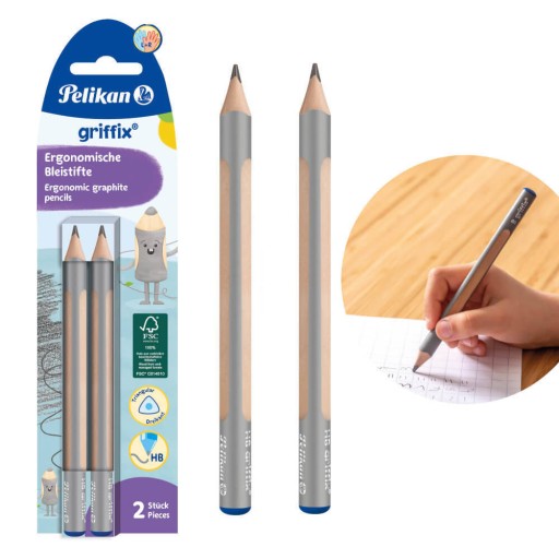 Hrubá trojuholníková ceruzka Jumbo Griffix HB 2ks PELIKAN