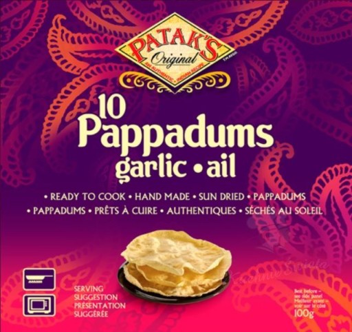 Pappadums - indické palacinky s cesnakom 100g