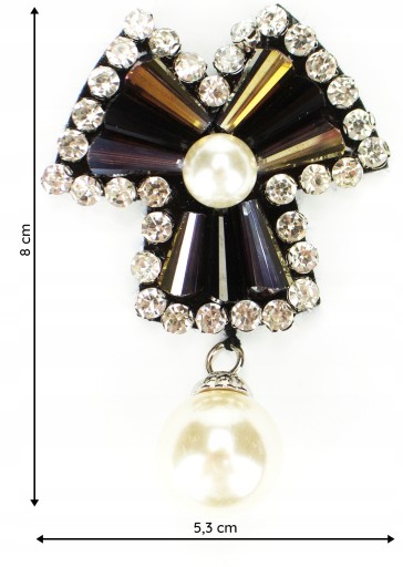 Zirkónová nášivka Cross Pearl Bow Bow