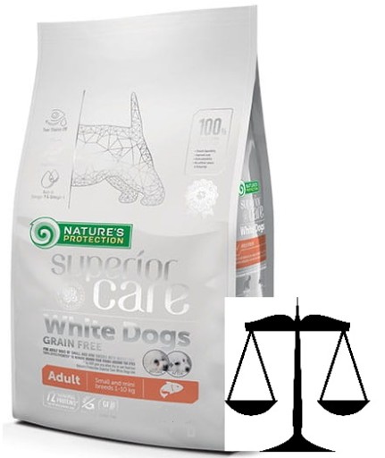Nature's Protection Superior Care White Dogs Mini Adult losos 500 g HMOTNOSTI