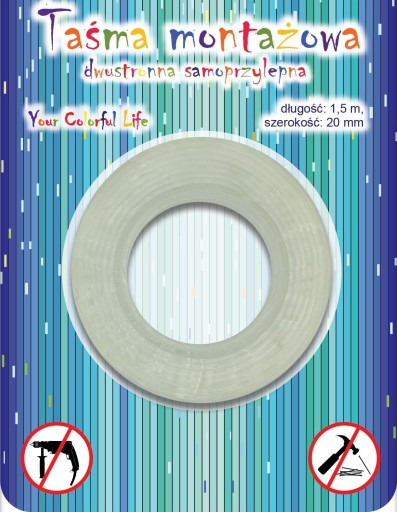 Obojstranná samolepiaca montážna páska 20mm 1,5m