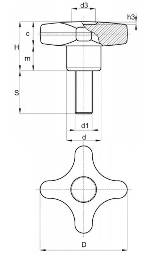 KRÍŽOVÁ SKRUTKA M8x40 40mm KĽÚČKA TLAK