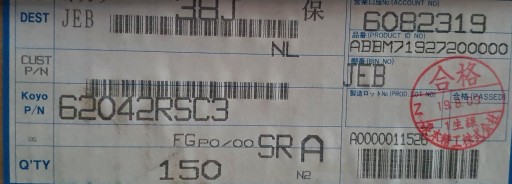 Ložisko 6204 2rs C3 KOYO 20x47x14