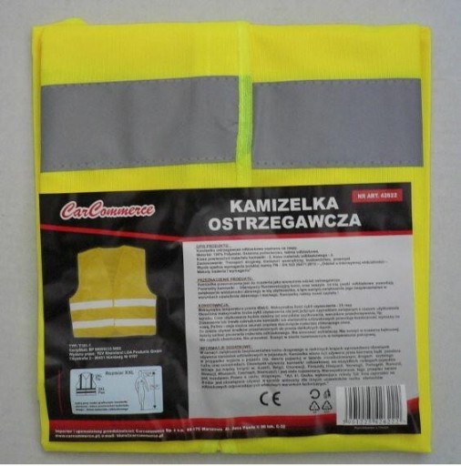 ŽLTÁ VÝSTRAŽNÁ VESTA - CE - XXL