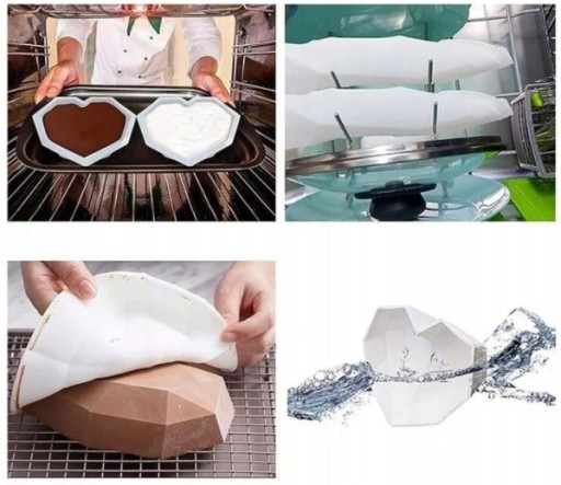 SILIKÓNOVÁ FORMA, 3D SRDCE, VEĽKÁ NA PEČENIE TORT