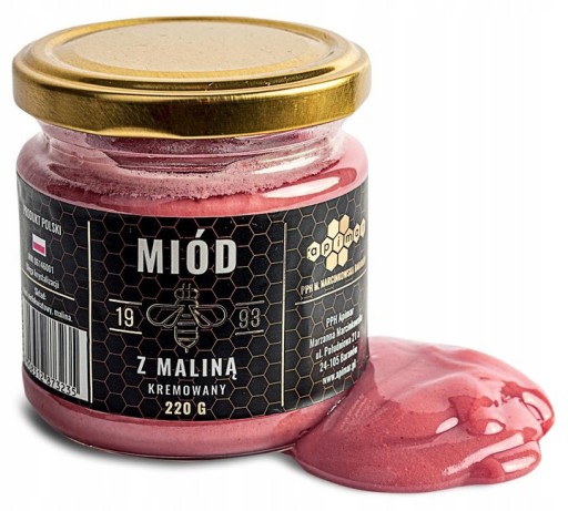 KRÉMOVÝ MED S MALINOU 220G