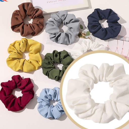 Gumička do vlasov LIKE SILK scrunchies biela BEZPEČNÉ froté LARGE XXL