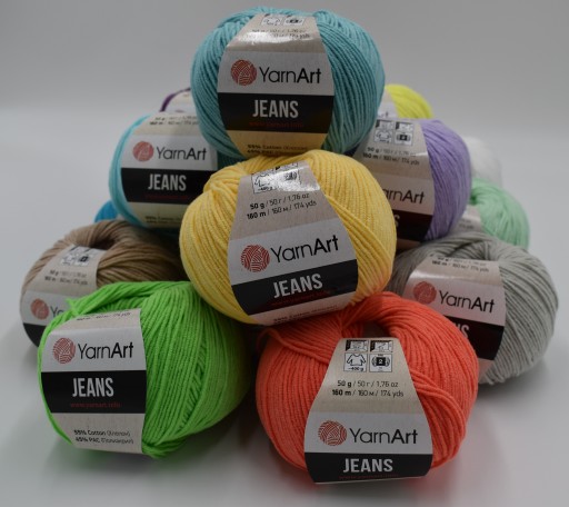 YARNART JEANS 16 modrá priadza