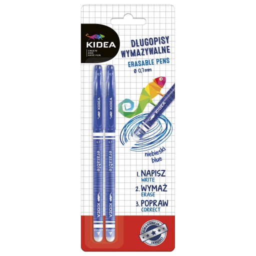 Súprava 2 zmazateľných pier KIDEA