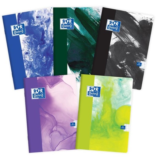 Oxford Paint kockovaný notebook A4 60 listov Mix