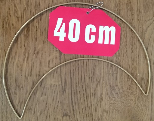 ZLATÝ MATNÝ kovový mesiac na lapače snov, 40 cm