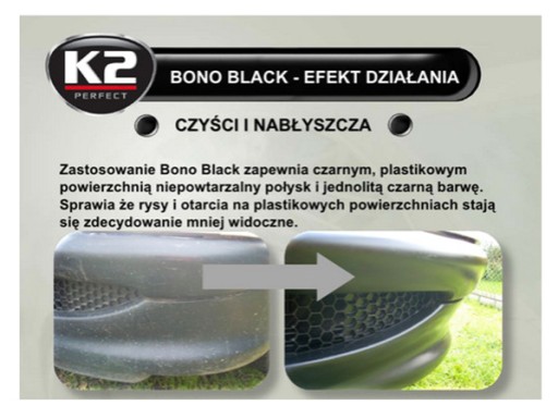 K2 BONO LIQUID BLACK NA GUMU A PLASTY 200ml