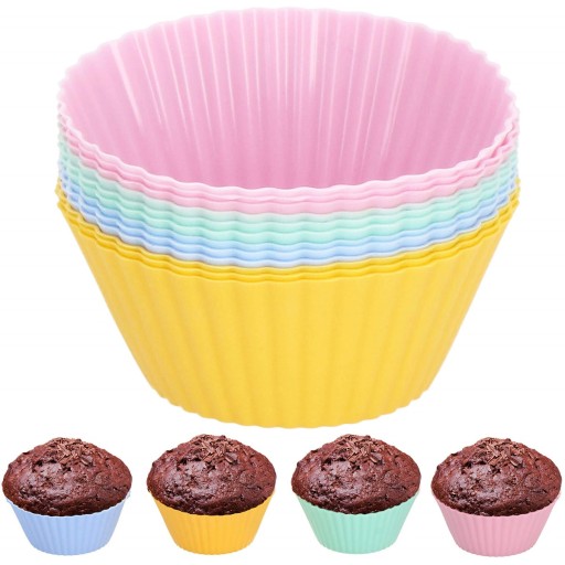 KOLÍČKY NA MUFFINY, MUFFÍNY, SILIKÓNOVÉ KOLÍČKY NA PEČENIE, 12 ks.