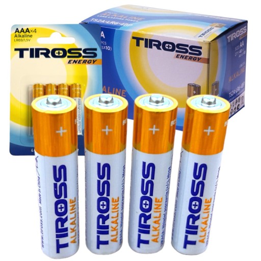 Alkalická batéria Tiross AAA (R3) 4 ks.