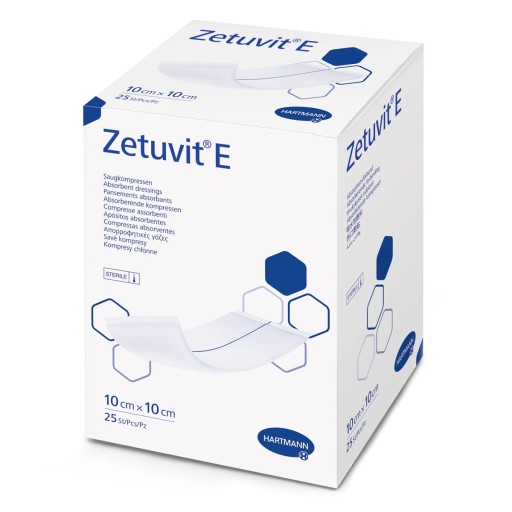Hartmann Zetuvit E absorpčné obklady 10 cm x 10 cm 25 ks.