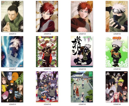 Plagát A3 Manga Anime Naruto VEĽKÝ VÝBER