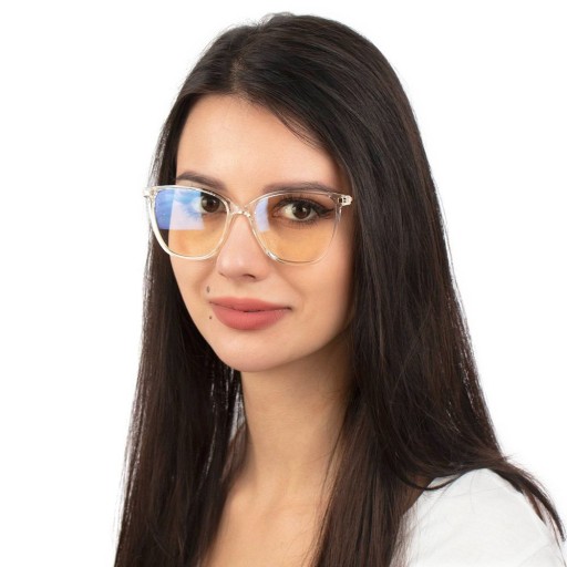 Dámske ZERO GLASSES biele NERDS zlaté NERDS