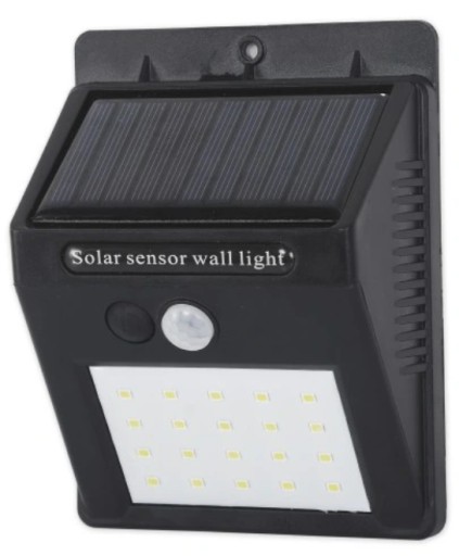 SOLAR lampa 20 LED 3W IP65 reflektor SENSOR