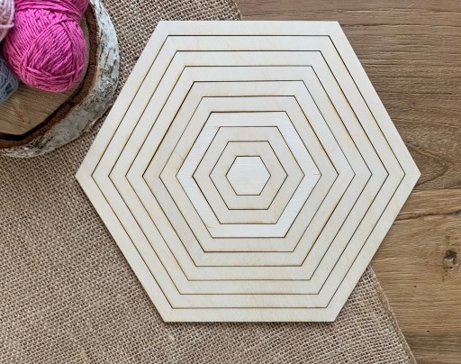 Sada šesťhranných lapačov snov so základňou Macrame 9 ks.