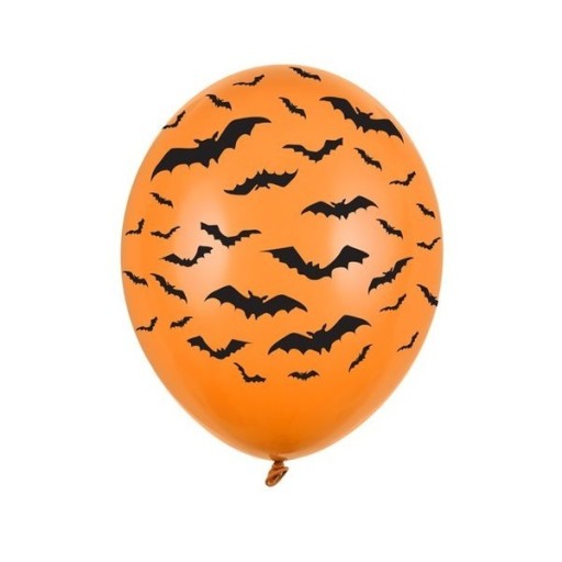 HALLOWEENSKÉ BALÓNY NETOPIE oranžová 6 ks
