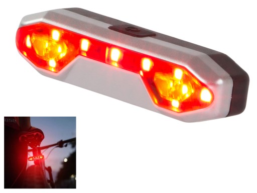 LED USB ZADNÁ BICYKLE LAMPA VÝKONNÁ ZADNÁ NA BICYKEL