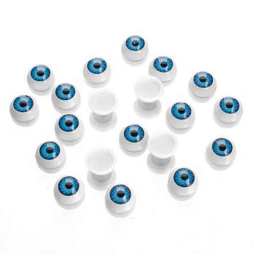 Oči pre hračky plastové 12x6mm 10 párov