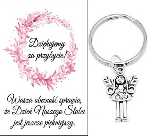 ĎAKUJEME HOSTOM DARČEK SVADOBNÝ ANJEL KĽÚČOVKA SPOMIENKY