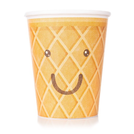 Papierové Eko poháre Kornútky na zmrzlinu 250ml, 10 kusov + SUP poplatok