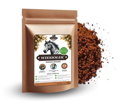 Pupalkový koláč 1kg mletý - prírodný doplnok pre kone SAMFARM