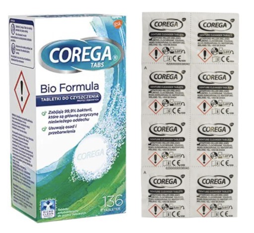 COREGA Čistiace tablety na zubné protézy 8 ks