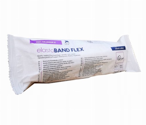 ELASTICKÁ BANDÁŽ Elastická bandáž tkaná obväz so sponou 8cmx4m Obrys