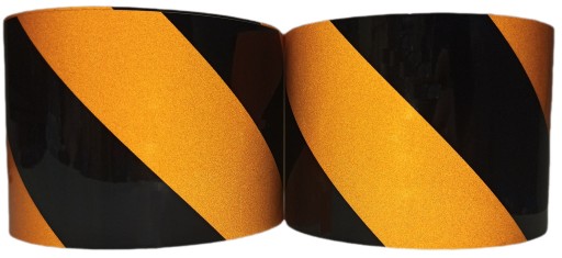 REFLEXNÁ PÁSKA NA SCHODY, ŽLTÁ A ČIERNA STRANA 10 CM