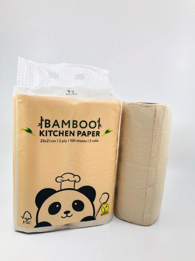 Bambusová kuchynská utierka, 2 rolky