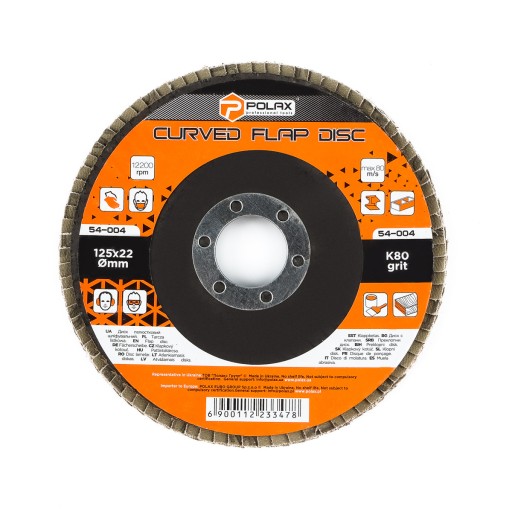 Brúsny lamelový kotúč na brúsenie 125 Х 22 mm P80 Polax