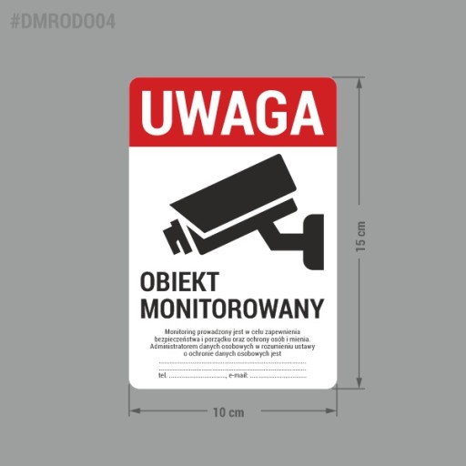 Nálepka - Monitorované zariadenie GDPR 10x15